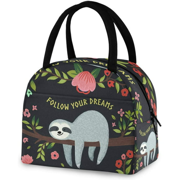 Ambesonne Animal Gym Bag Large Weekender Carry-on Shy Happy Cartoon Sloth 